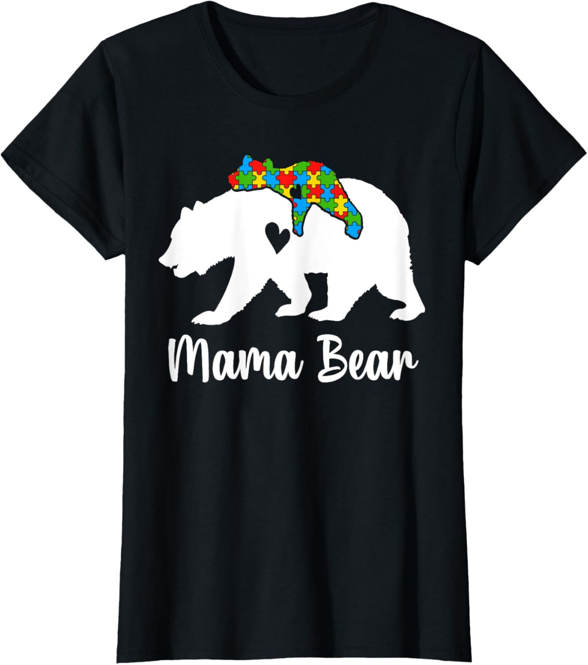 Mama Bear Love Support Autism Awareness Bear Family