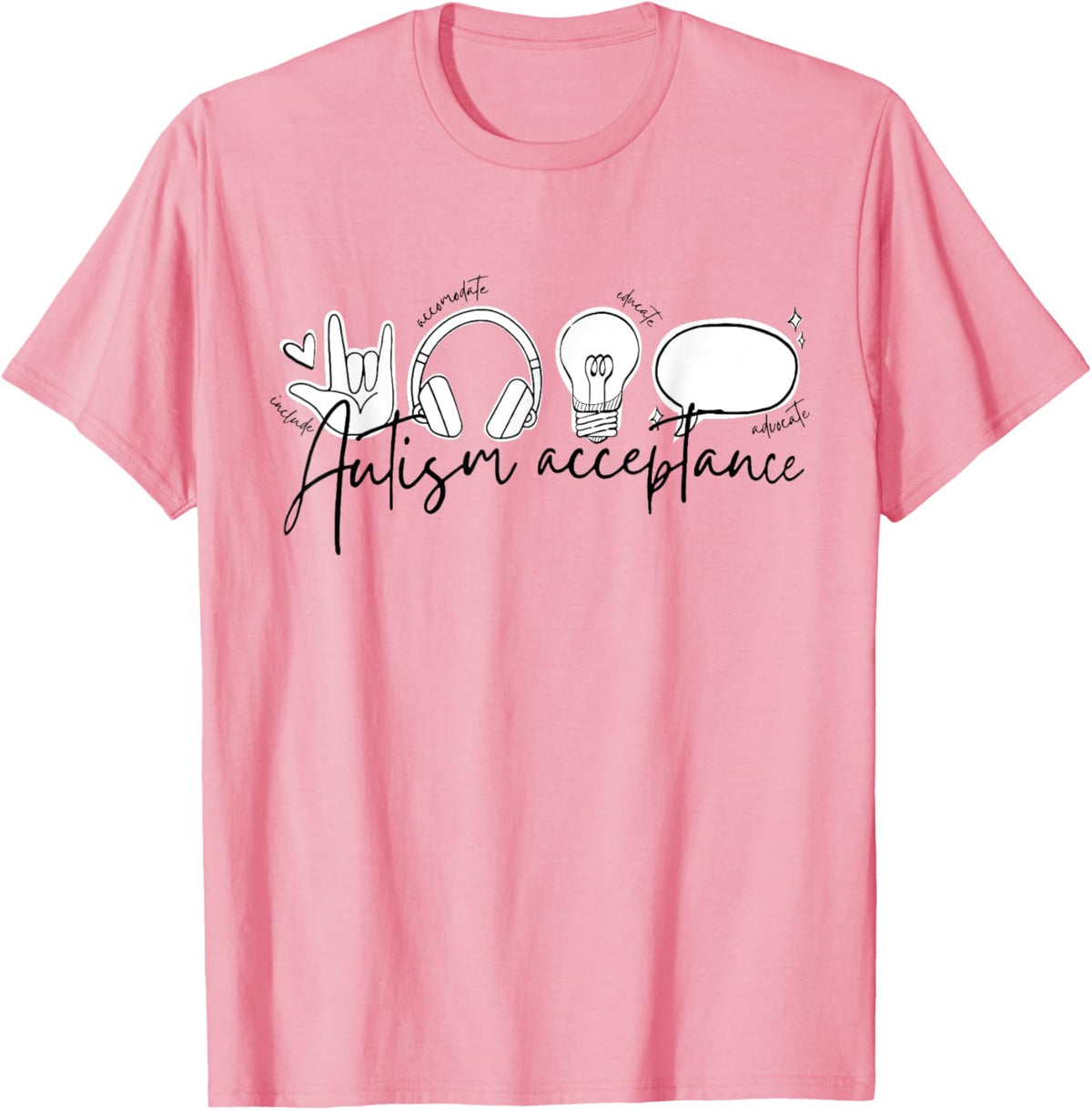 Autism Awareness Acceptance Shirt Support Mom Women Kid