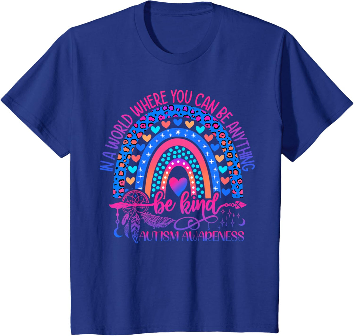 Autism Awareness Be Kind Leopard Rainbow Choose Kindness